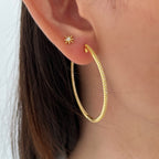 [Clover Jewelry]Beliebte große Creolen