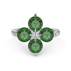 [Clover Jewelry]四つ葉のクローバー八芒星リング
