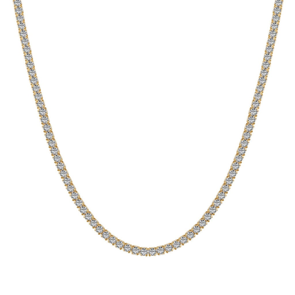 [Clover Jewelry]Zarte runde Tennis Halskette