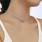 [Clover Jewelry]2.0 Karat aufwendige Smaragdschliff-Halskette