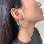 [Clover Jewelry]Beliebte große Creolen