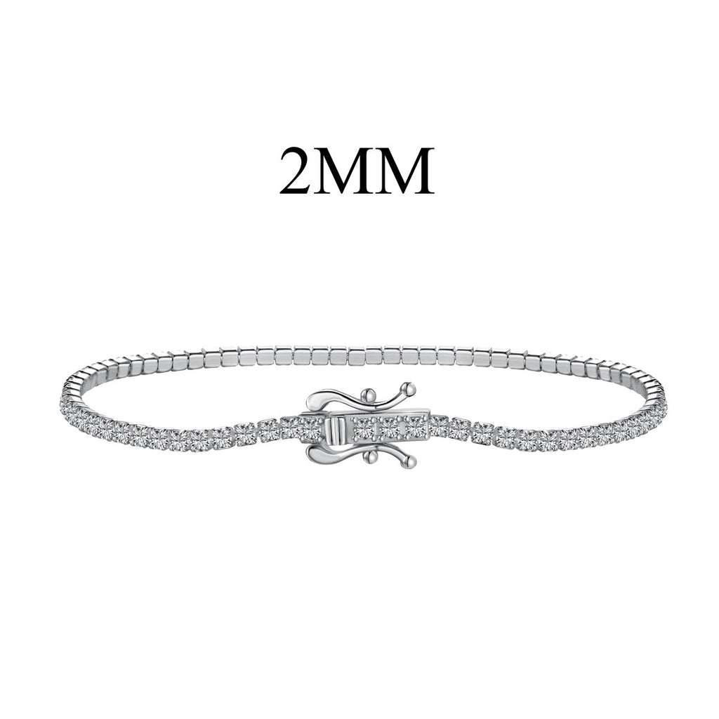 [Clover Jewelry]Strahlendes, farbenfrohes, rund geschliffenes Party-Armband