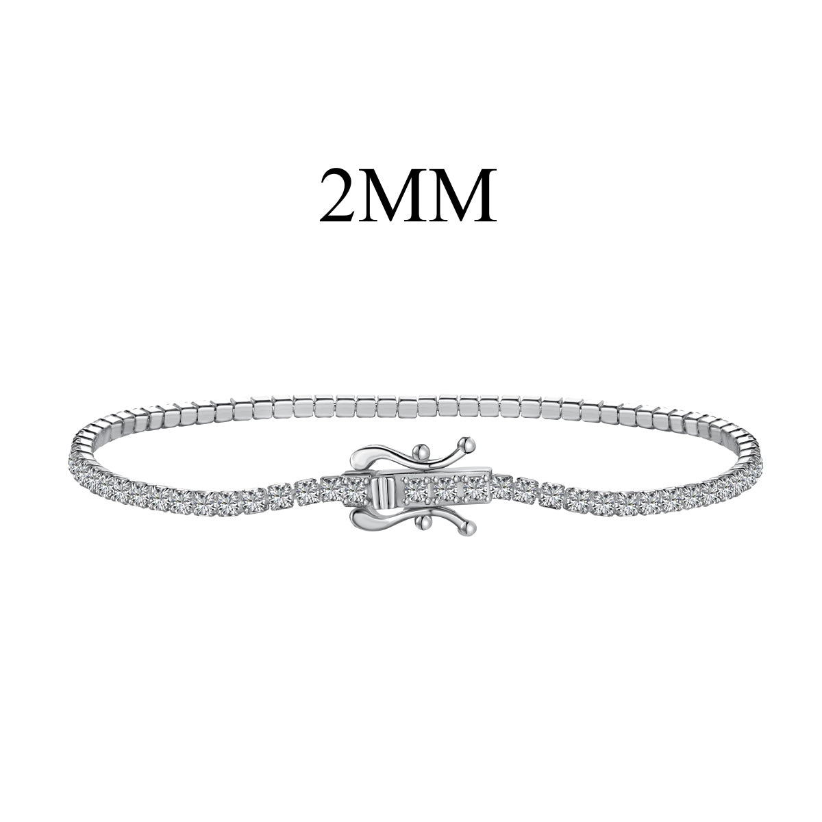 [Clover Jewelry]Strahlendes, farbenfrohes, rund geschliffenes Party-Armband