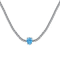 [Clover Jewelry] Einzigartige Tennis-Halskette mit 1.0 Karat tropfenförmigem Schliff