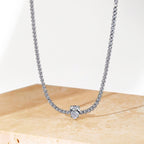 [Clover Jewelry] Einzigartige Tennis-Halskette mit 1.0 Karat tropfenförmigem Schliff