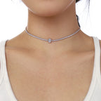 [Clover Jewelry] Einzigartige Tennis-Halskette mit 1.0 Karat tropfenförmigem Schliff
