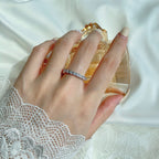 [Clover Jewelry]ラウンドカットテニスリング