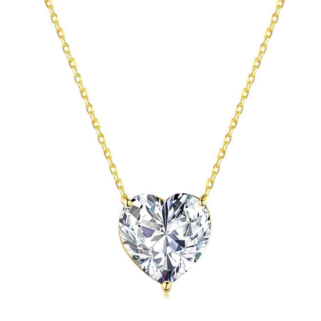 [Clover Schmuck]6.0 Karat Radiant Herzform Halskette