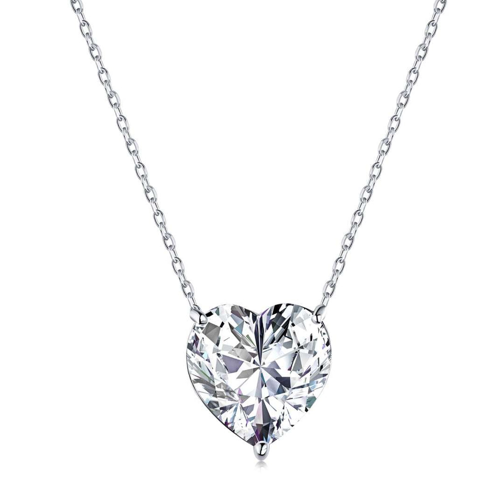 [Clover Schmuck]6.0 Karat Radiant Herzform Halskette