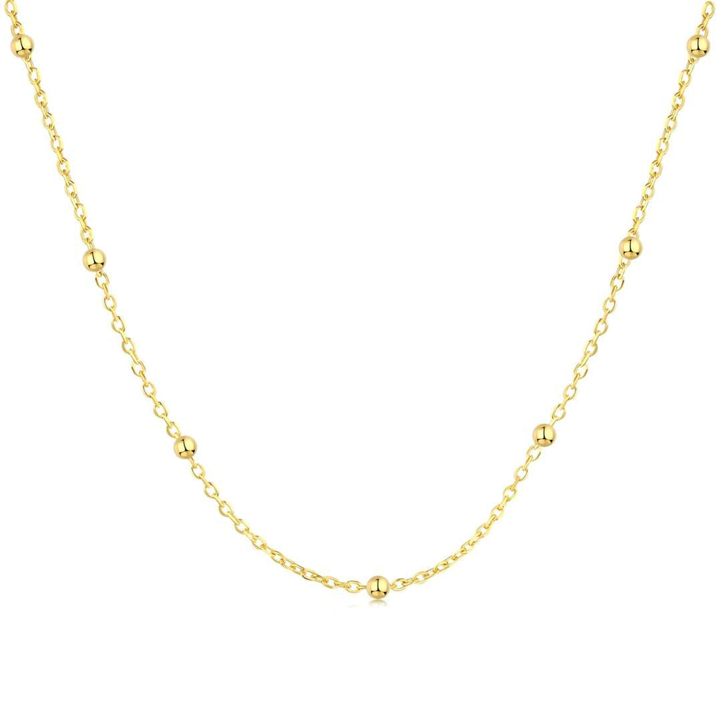 [Clover Jewelry]Kleine Perlen-Schlüsselbeinkette Schlichte Halskette