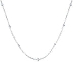 [Clover Jewelry]Kleine Perlen-Schlüsselbeinkette Schlichte Halskette