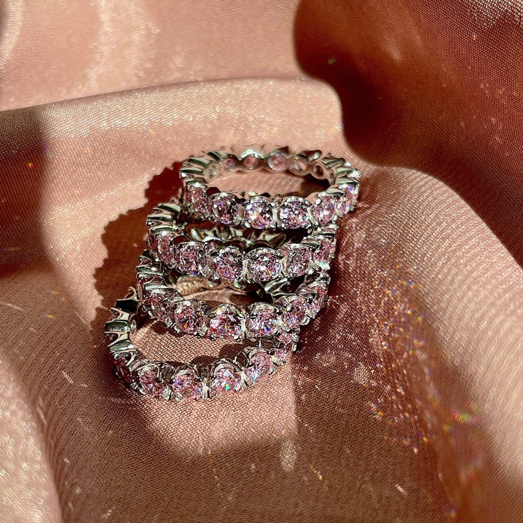 [Clover Jewelry]エタニティ ラウンドカット テニスリング
