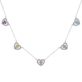 [Klee Schmuck]Glitzernde Fünf-Herz-Halskette