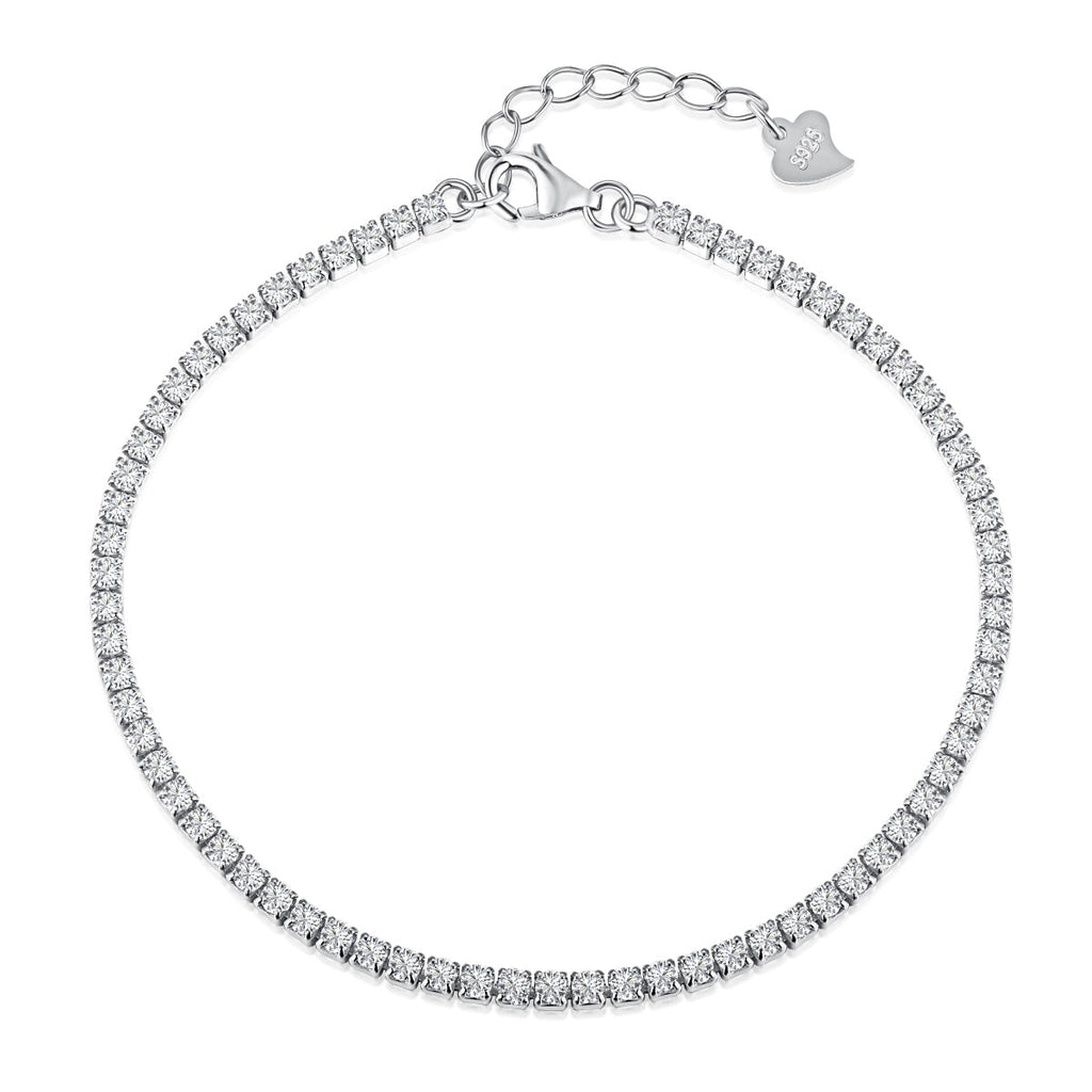 [Clover Jewelry]Funkelndes Tennisarmband mit Prinzessinnenschliff