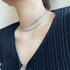 [Clover Schmuck]Elegante Tennis-Halskette