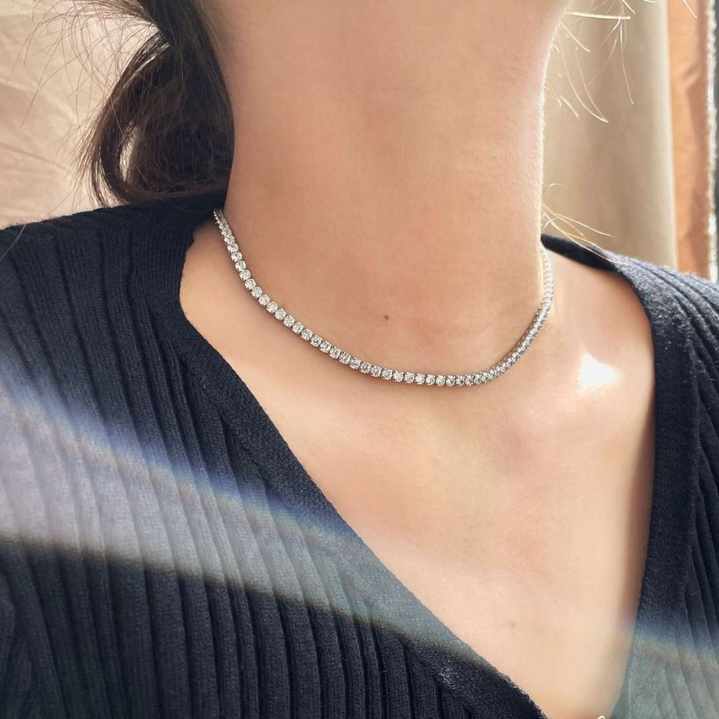 [Clover Schmuck]Elegante Tennis-Halskette