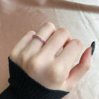 [Clover Jewelry]Delicate Sparkling Round Cut Daily Ring
