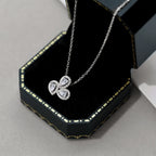 [Clover Jewelry]Elegante Blumenförmige Halskette mit Tropfenschliff