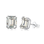 [Clover Jewelry]Dazzling Square Shape Earrings
