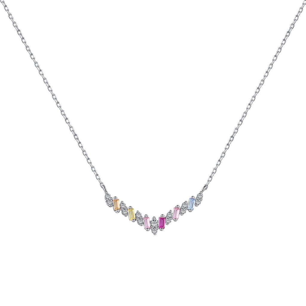 [Clover Jewelry]Funkelnde Regenbogenkette