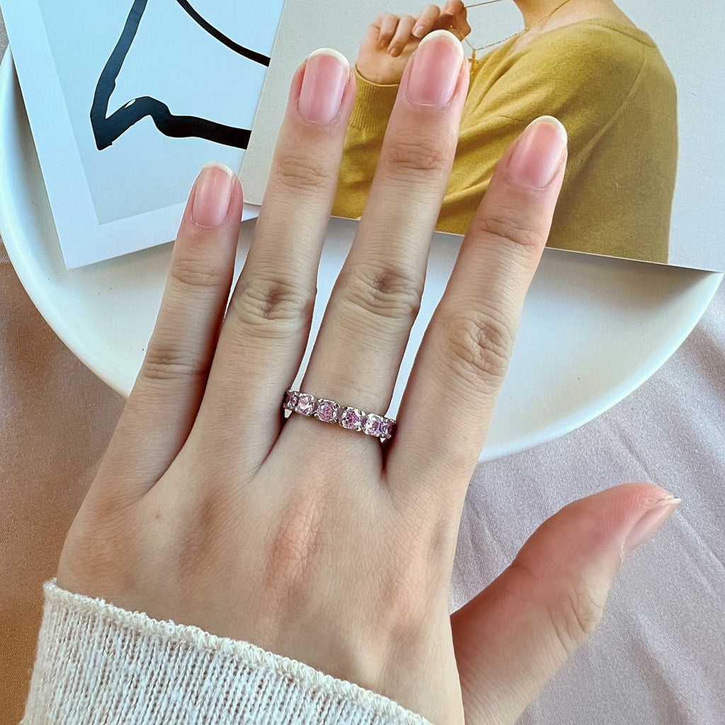 [Clover Jewelry]エタニティ ラウンドカット テニスリング