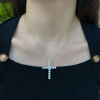 [Clover Jewelry]Funkelnde Kreuzkette