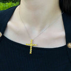 [Clover Jewelry]Funkelnde Kreuzkette