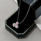 [Clover Jewelry]Elegante Blumenförmige Halskette mit Tropfenschliff