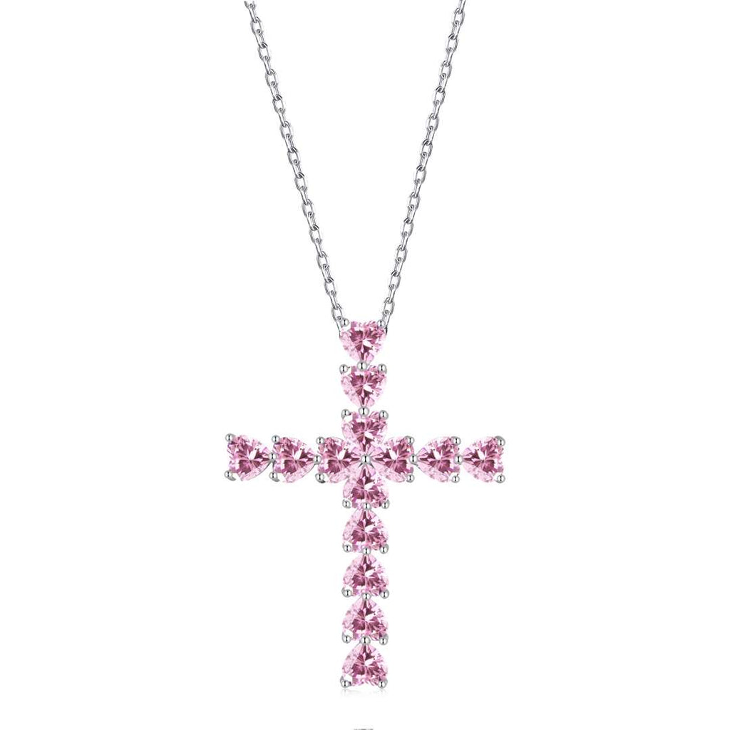 [Clover Jewelry]Funkelnde Kreuzkette