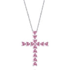 [Clover Jewelry]Funkelnde Kreuzkette