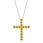 [Clover Jewelry]Funkelnde Kreuzkette