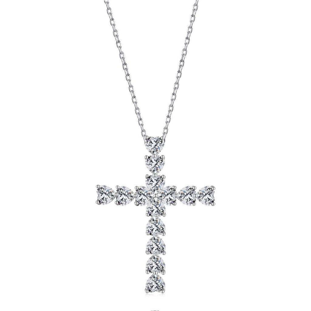 [Clover Jewelry]Funkelnde Kreuzkette