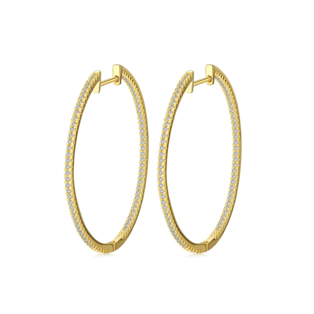 [Clover Jewelry]Beliebte große Creolen