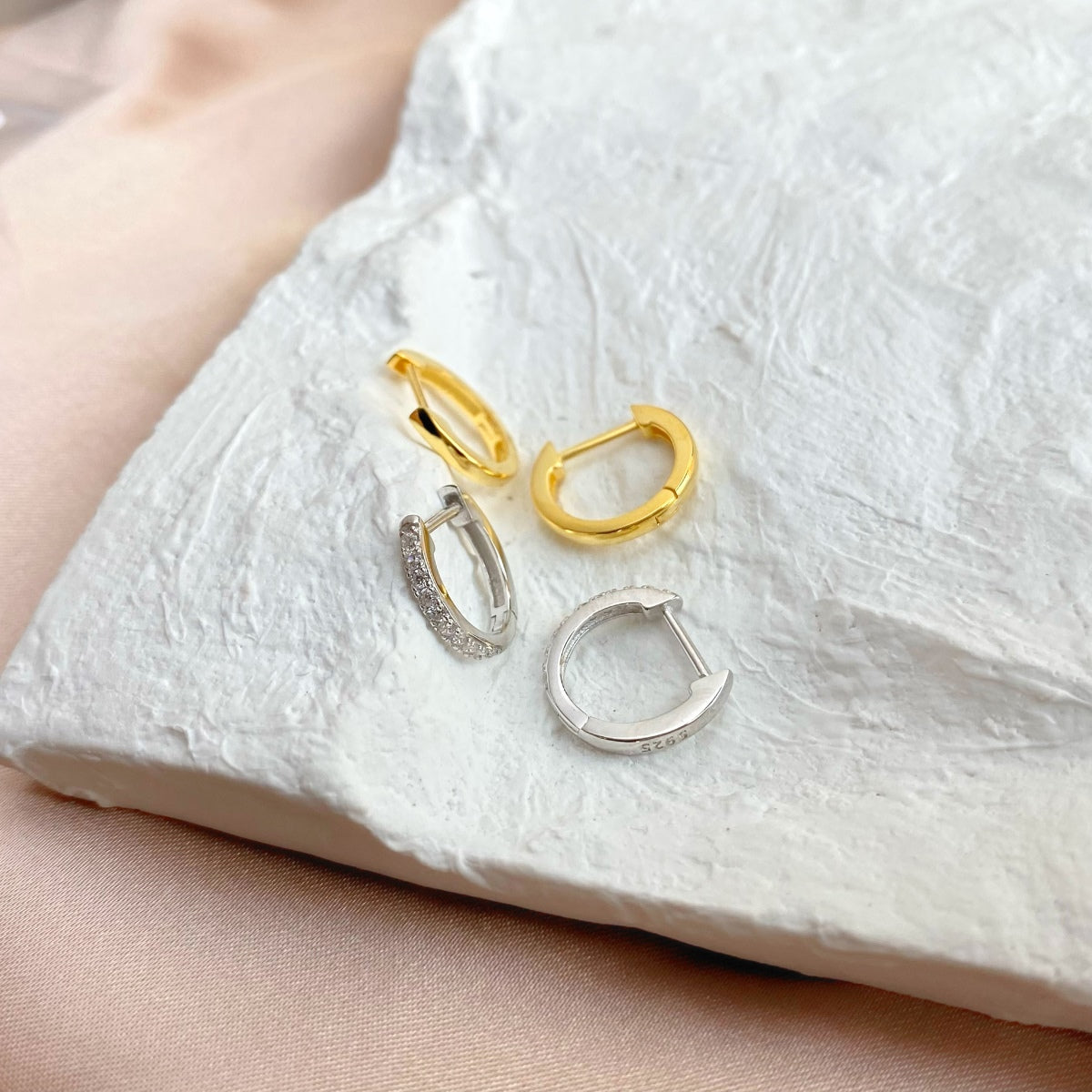 [Clover Schmuck]Kreisförmige vielseitige Ohrringe