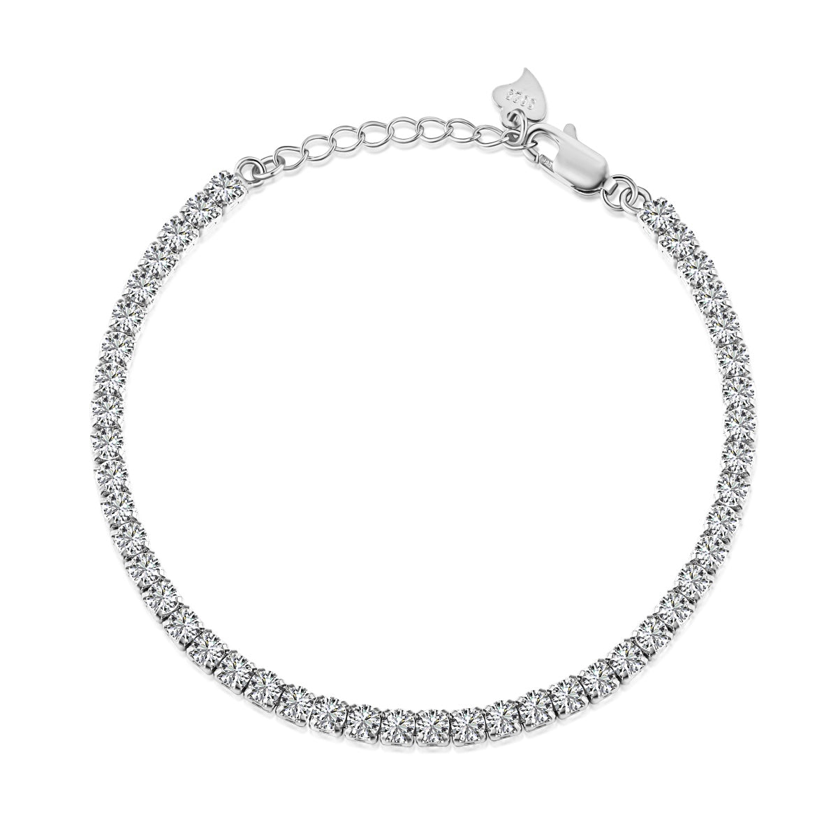 [Clover Jewelry]Funkelndes Armband mit rundem Schliff für jeden Tag