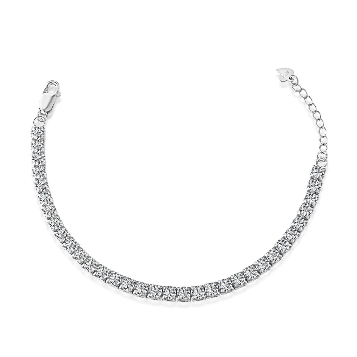 [Clover Jewelry]Funkelndes Tennisarmband im Princess-Schliff