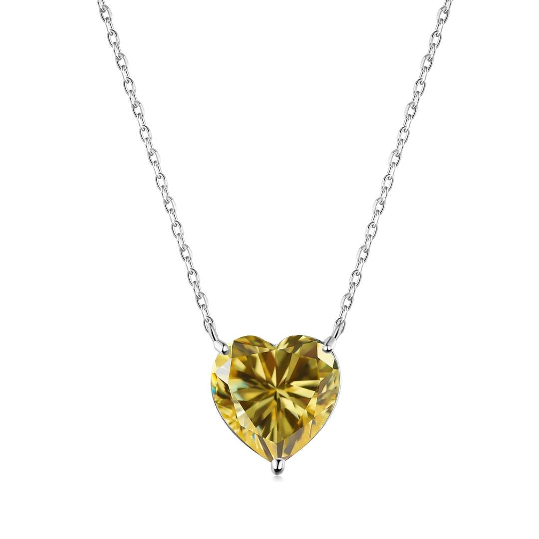[Clover Schmuck]6.0 Karat Radiant Herzform Halskette