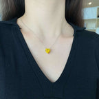 [Clover Schmuck]6.0 Karat Radiant Herzform Halskette