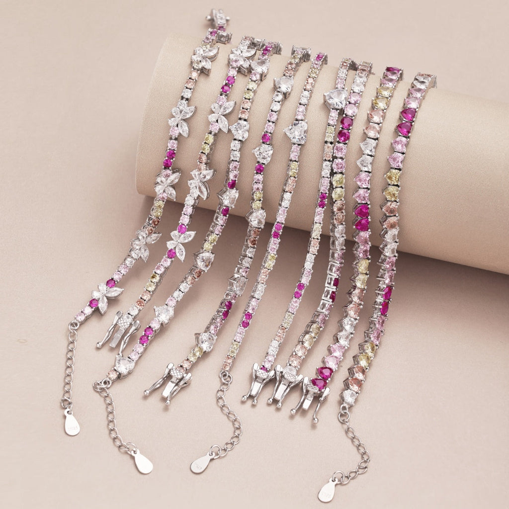 [Clover Jewelry]Delicate Colorful Emerald Cut Party Bracelet