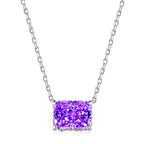 [Clover Jewelry]ラグジュアリースクエアシェイプカラフルネックレス