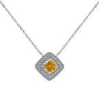 [Clover Jewelry]Sparkling Asscher Cut Necklace