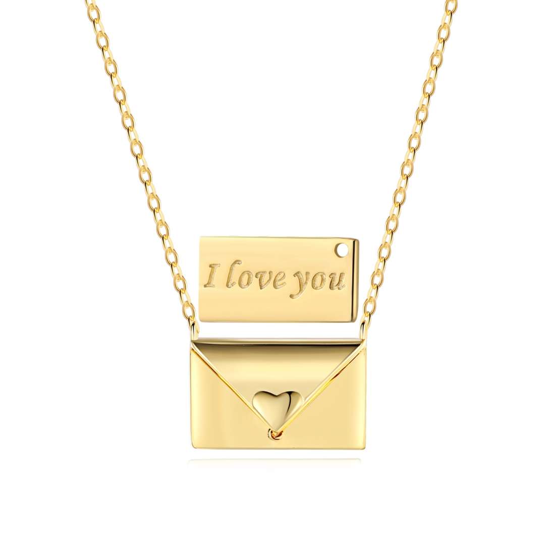 [Clover Jewelry]Umschlag Herzförmige Muttertagskette