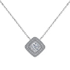[Clover Jewelry]Sparkling Asscher Cut Necklace