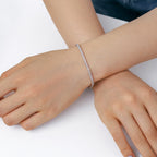 [Clover Jewelry]Funkelndes Armband mit runden Diamanten für den Alltag