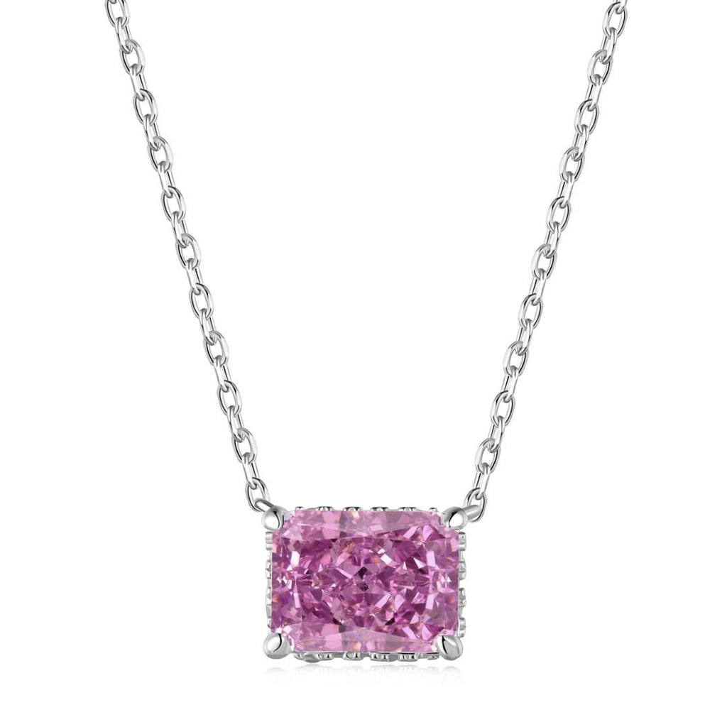 [Clover Jewelry]ラグジュアリースクエアシェイプカラフルネックレス