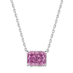 [Clover Jewelry]ラグジュアリースクエアシェイプカラフルネックレス
