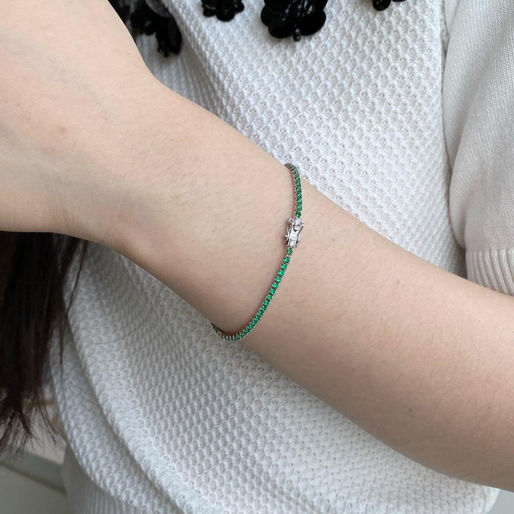 [Clover Schmuck]Schillerndes, farbenfrohes, rundgeschliffenes Alltagsarmband