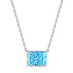 [Clover Jewelry]ラグジュアリースクエアシェイプカラフルネックレス