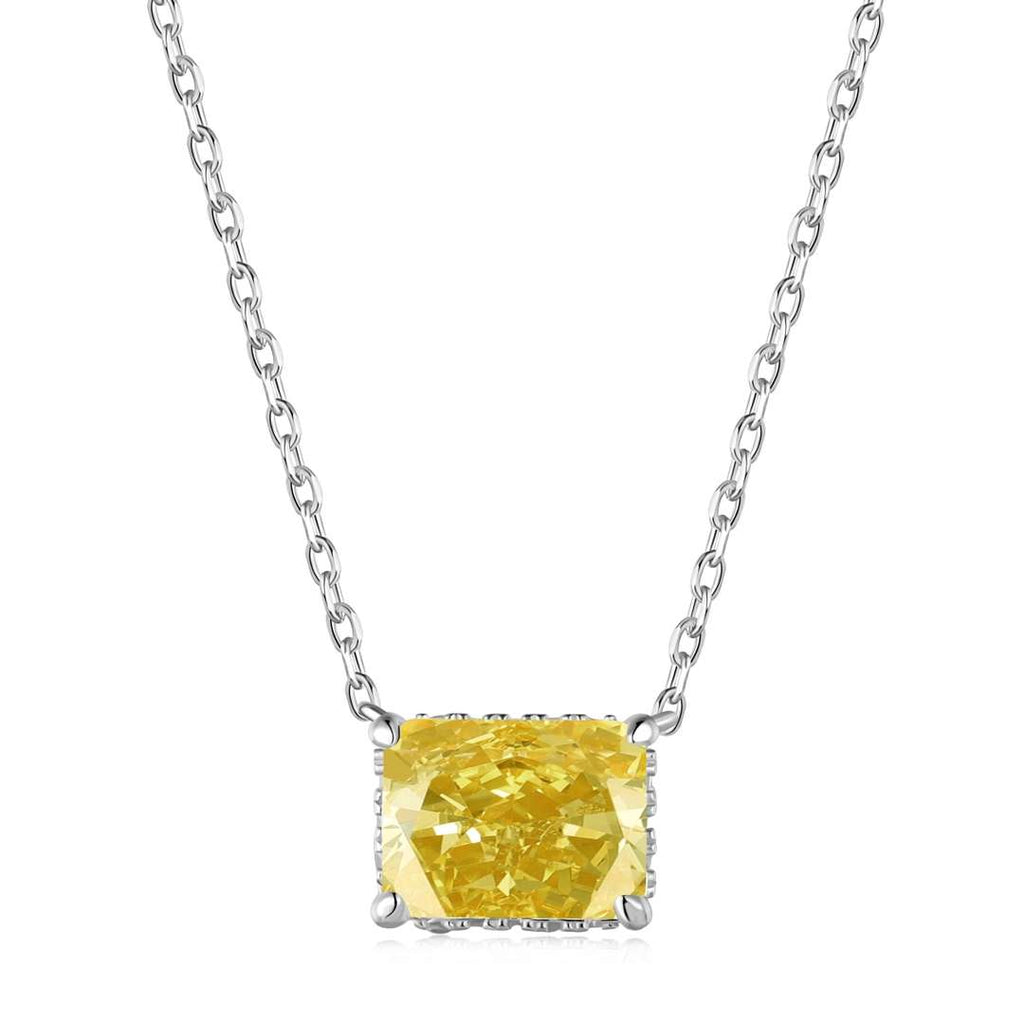 [Clover Jewelry]ラグジュアリースクエアシェイプカラフルネックレス