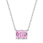 [Clover Jewelry]ラグジュアリースクエアシェイプカラフルネックレス